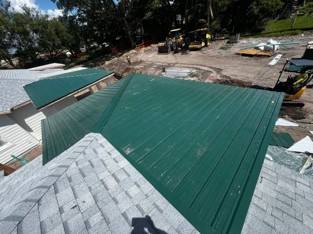 Standing seam metal roof installed on a Central Florida property