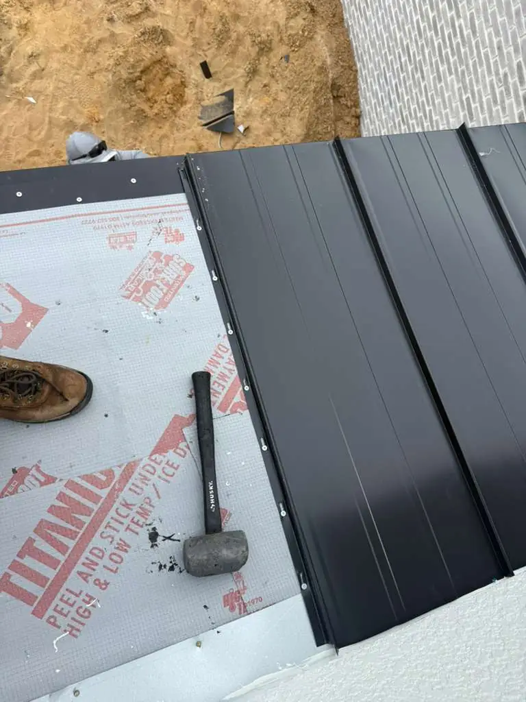 Standing seam metal roof installed on a Central Florida property